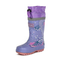 Lilac Bloom - Pack Shot - Regatta Childrens-Kids Splash Peppa Pig Unicorn Wellington Boots