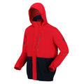 True Red-Navy - Pack Shot - Regatta Mens Feelding Colour Block Waterproof Bomber Jacket