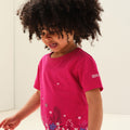 Pink Fusion - Side - Regatta Childrens-Kids Peppa Pig Flower Short-Sleeved T-Shirt