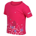 Pink Fusion - Close up - Regatta Childrens-Kids Peppa Pig Flower Short-Sleeved T-Shirt