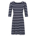 Navy-White - Front - Regatta Womens-Ladies Paislee Stripe Casual Dress