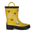Maize Yellow - Pack Shot - Regatta Childrens-Kids Minnow Bee Wellington Boots