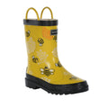 Maize Yellow - Front - Regatta Childrens-Kids Minnow Bee Wellington Boots