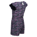 Navy - Side - Regatta Childrens-Kids Dasie Ditsy Print Ruffle Playsuit