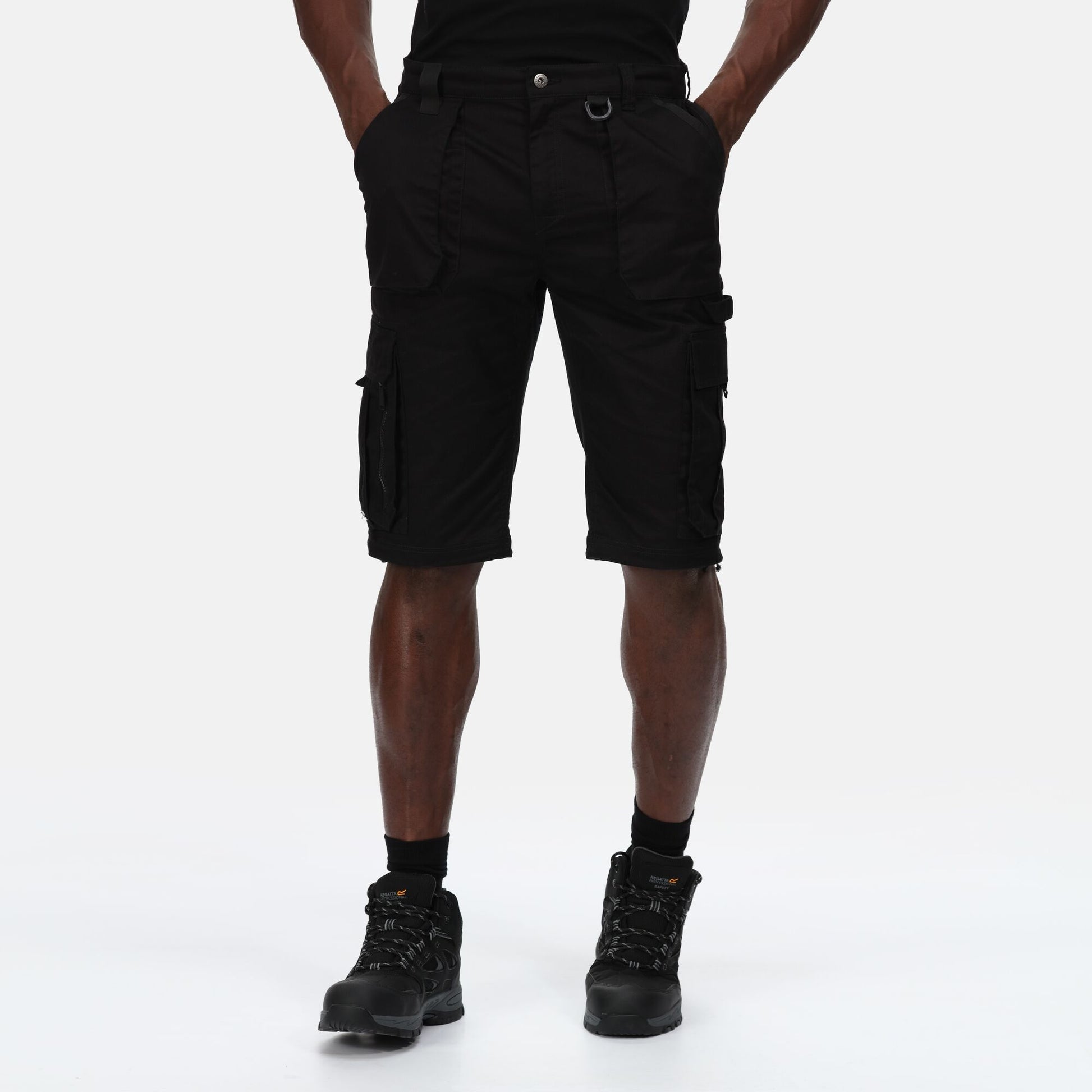 Black - Back - Regatta Professional Mens Cargo Shorts