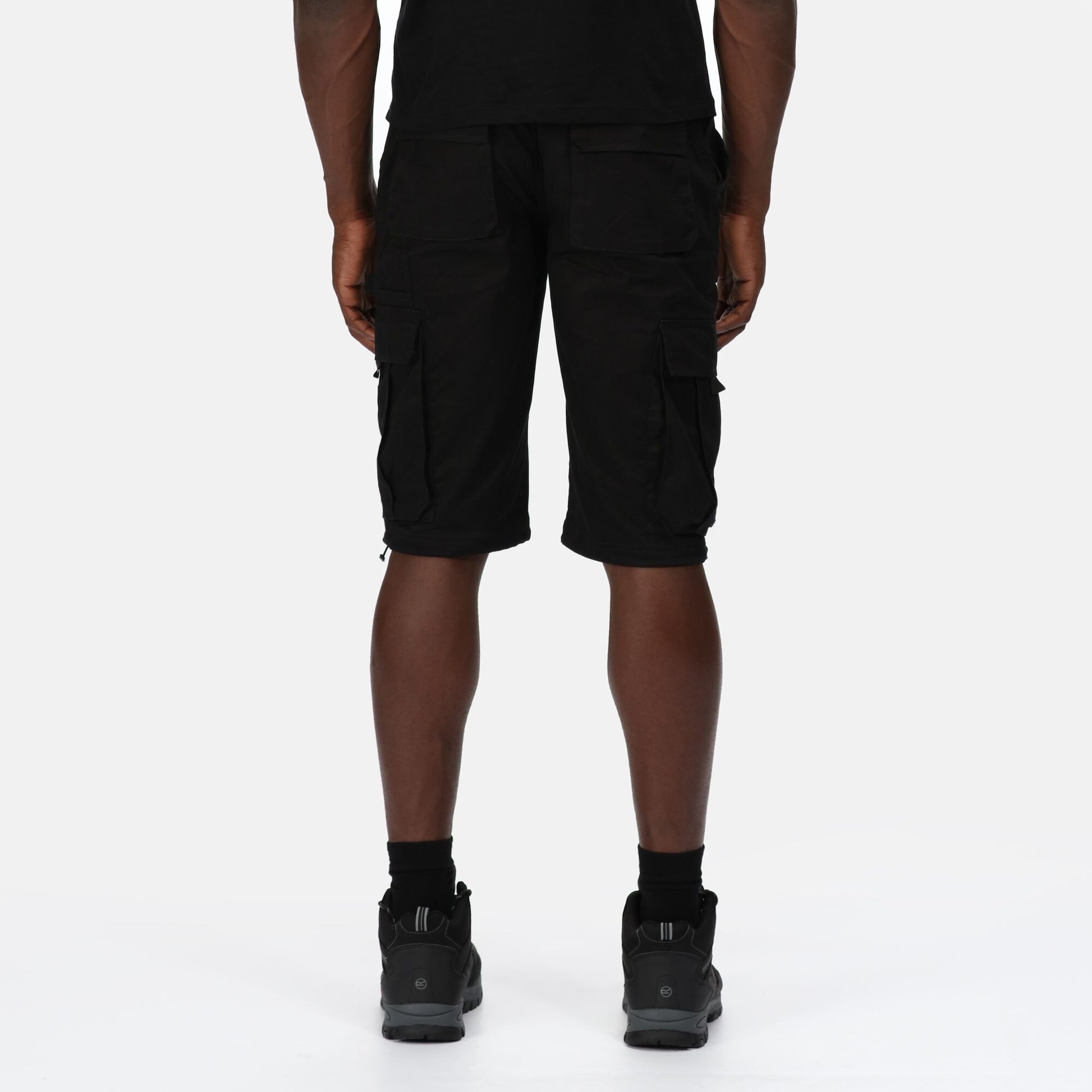 Black - Side - Regatta Professional Mens Cargo Shorts