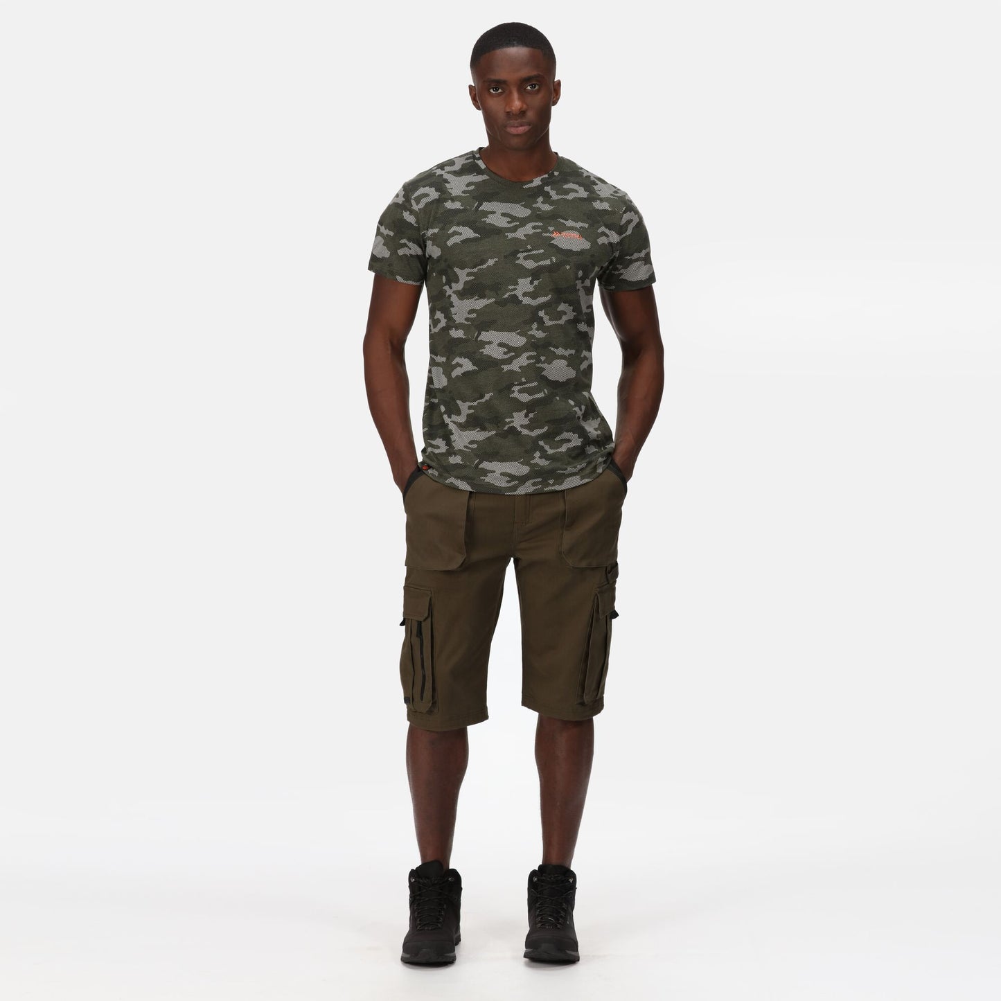 Khaki - Back - Regatta Professional Mens Cargo Shorts