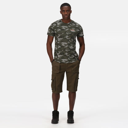 Khaki - Back - Regatta Professional Mens Cargo Shorts
