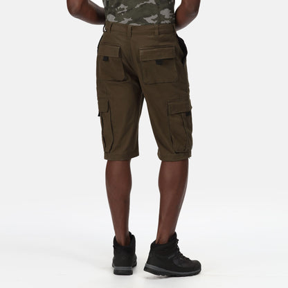 Khaki - Side - Regatta Professional Mens Cargo Shorts