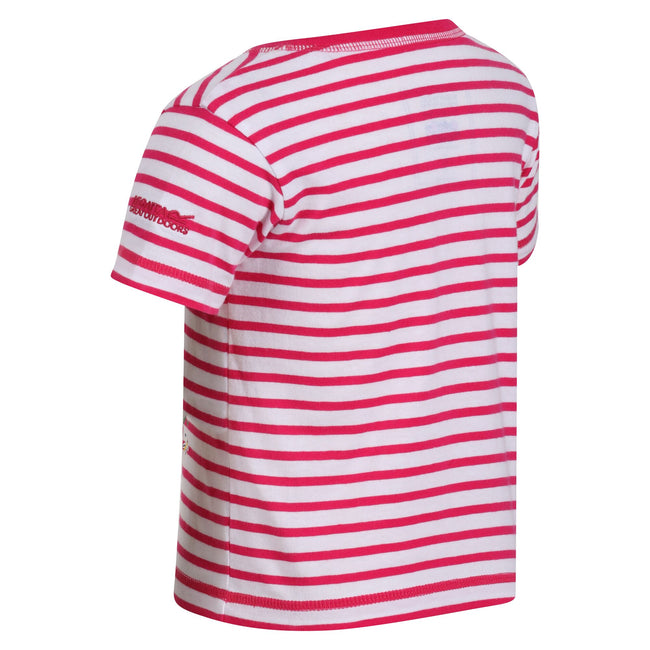 Pink Fusion-White - Lifestyle - Regatta Childrens-Kids Peppa Pig Stripe T-Shirt
