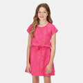 Pink Fusion - Back - Regatta Childrens-Kids Catrinel Animal Print Casual Dress