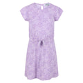 Pastel Lilac - Front - Regatta Childrens-Kids Catrinel Animal Print Casual Dress