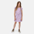 Pastel Lilac - Back - Regatta Childrens-Kids Catrinel Animal Print Casual Dress