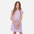 Pastel Lilac - Side - Regatta Childrens-Kids Catrinel Animal Print Casual Dress