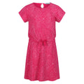 Pink Fusion - Front - Regatta Childrens-Kids Catrinel Animal Print Casual Dress
