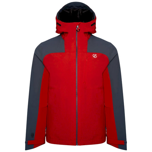 Danger Red-Orion Grey - Front - Dare 2B Mens The Jenson Button Edit - Diluent Recycled Waterproof Jacket