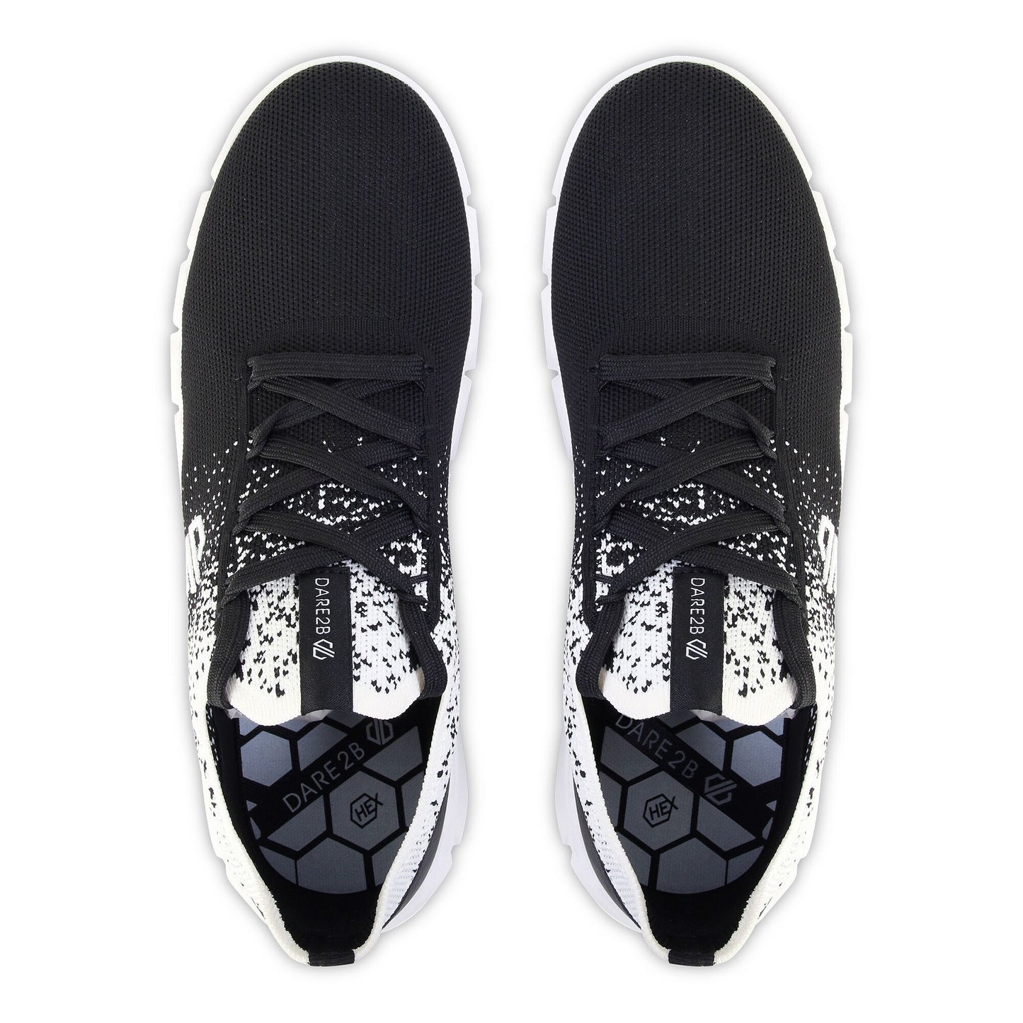 Black-White - Back - Dare 2B Mens Hex-At Trainers