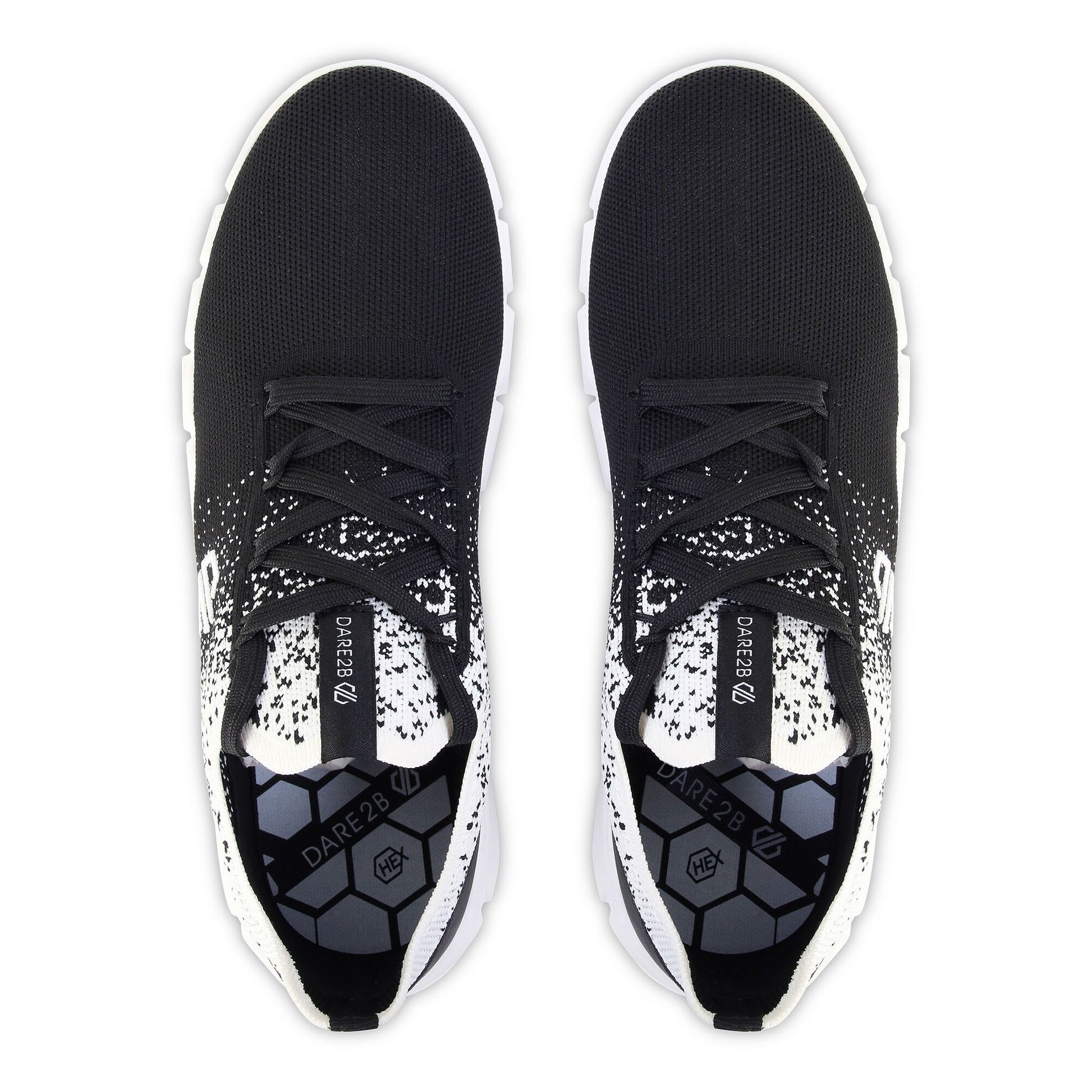 Black-White - Back - Dare 2B Mens Hex-At Trainers