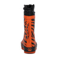 Blaze Orange - Side - Regatta Childrens-Kids Mudplay Tiger Print Wellington Boots