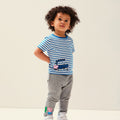 Imperial Blue-White - Side - Regatta Childrens-Kids Peppa Pig Contrast Striped T-Shirt
