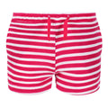 Pink Fusion-White - Front - Regatta Childrens-Kids Dayana Towelling Stripe Casual Shorts