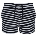 Navy-White - Front - Regatta Childrens-Kids Dayana Towelling Stripe Casual Shorts