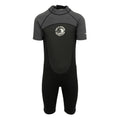 Black-Dark Grey-White - Front - Regatta Mens Shorty Wetsuit