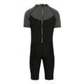 Black-Dark Grey-White - Back - Regatta Mens Shorty Wetsuit