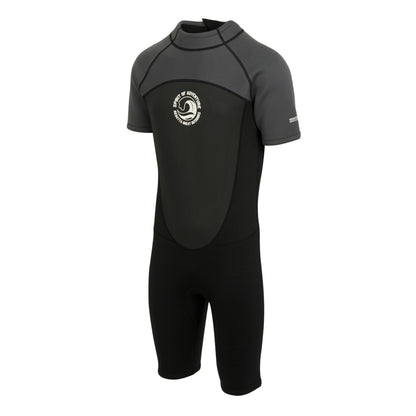Black-Dark Grey-White - Side - Regatta Mens Shorty Wetsuit
