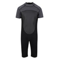 Black-Dark Grey - Front - Regatta Mens Shorty Wetsuit