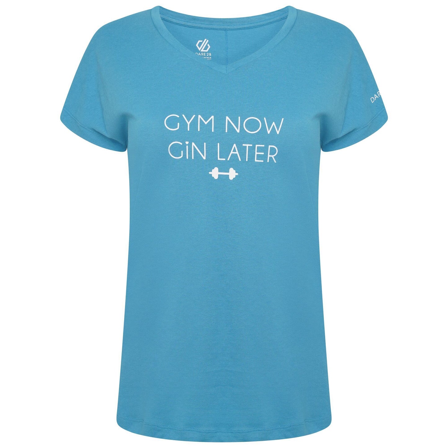 Capri Blue - Front - Dare 2B Womens-Ladies Moments II Barbell T-Shirt