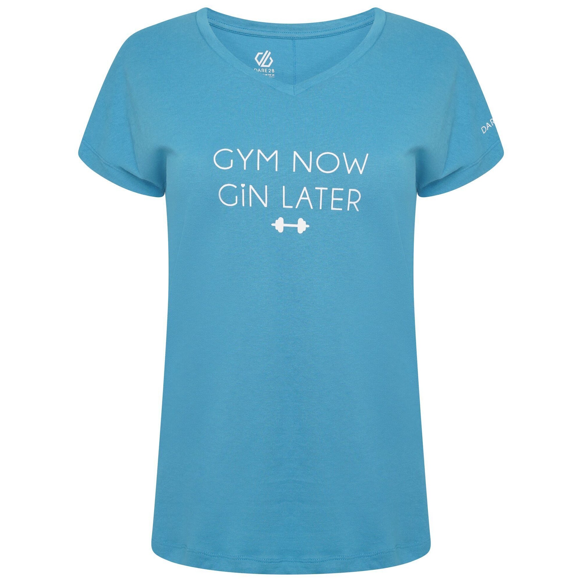 Capri Blue - Front - Dare 2B Womens-Ladies Moments II Barbell T-Shirt