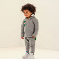 Grey - Back - Regatta Childrens-Kids Peppa Pig Dinosaur Marl Fleece Jacket