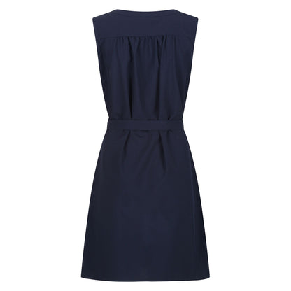 Navy - Pack Shot - Regatta Womens-Ladies Highton Stretch Shirt Dress