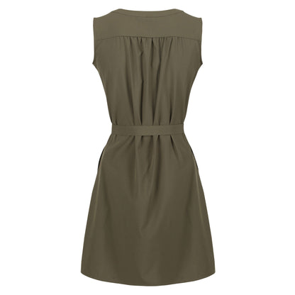 Grape Leaf - Pack Shot - Regatta Womens-Ladies Highton Stretch Shirt Dress