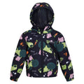 Navy - Close up - Regatta Childrens-Kids Peppa Pig Tractor Waterproof Jacket