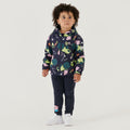 Navy - Front - Regatta Childrens-Kids Peppa Pig Tractor Waterproof Jacket