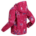 Pink Fusion - Close up - Regatta Childrens-Kids Peppa Pig Flowers Waterproof Jacket