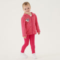 Pink Fusion - Side - Regatta Childrens-Kids Peppa Pig Marl Fleece Full Zip Hoodie