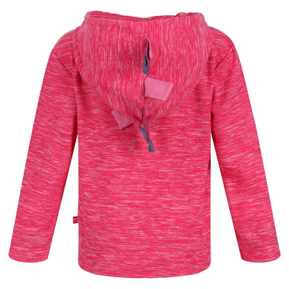 Pink Fusion - Pack Shot - Regatta Childrens-Kids Peppa Pig Marl Fleece Full Zip Hoodie