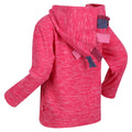 Pink Fusion - Close up - Regatta Childrens-Kids Peppa Pig Marl Fleece Full Zip Hoodie