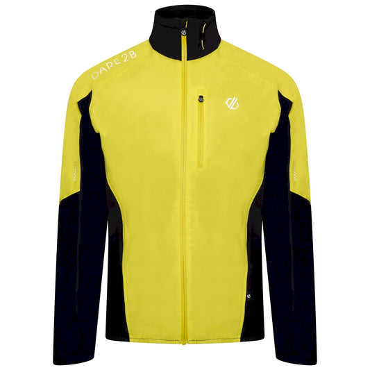 Neon Spring-Black - Front - Dare 2B Mens Mediant II Cycling Jacket