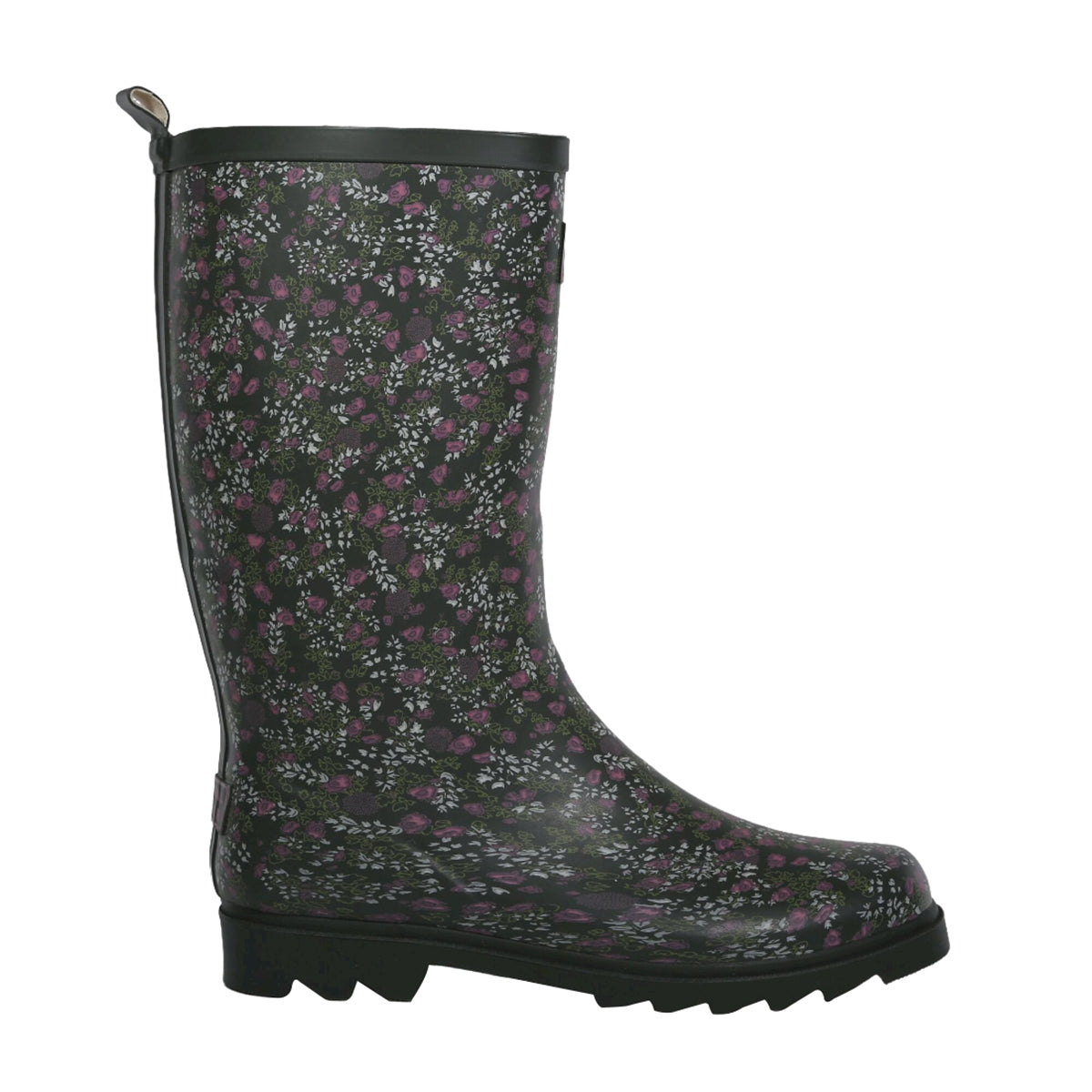 Khaki - Back - Regatta Womens-Ladies Fairweather Cosy Floral Wellington Boots