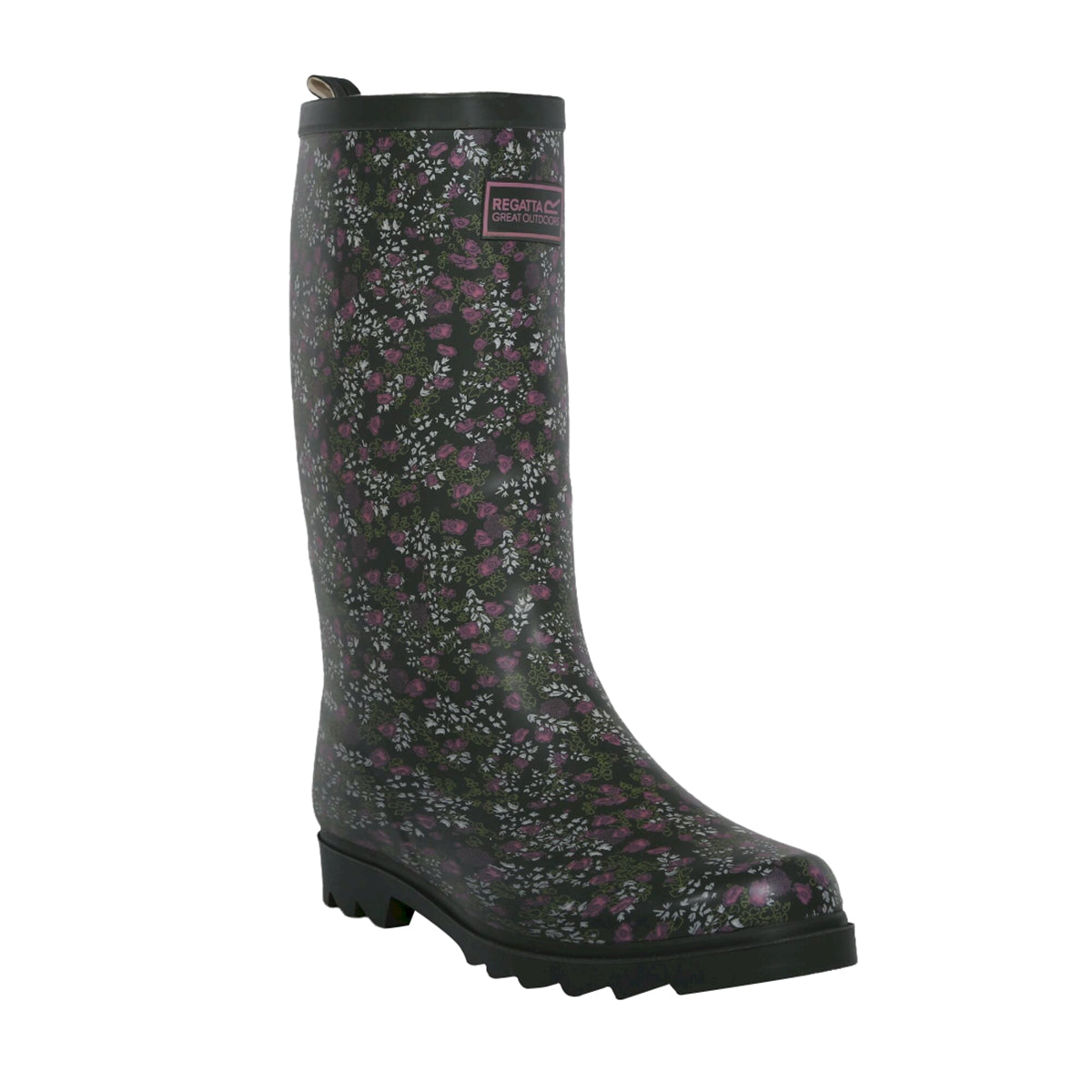 Khaki - Front - Regatta Womens-Ladies Fairweather Cosy Floral Wellington Boots