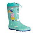 Aruba Blue - Front - Regatta Childrens-Kids Peppa Pig Splash Square Wellington Boots