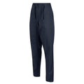 Navy - Side - Regatta Womens-Ladies Maida Linen Trousers