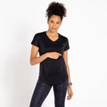Black - Pack Shot - Dare 2B Womens-Ladies Vigilant Maternity T-Shirt