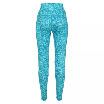 Enamel Blue - Back - Regatta Womens-Ladies Holeen II Animal Print Leggings