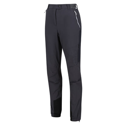 Seal Grey - Side - Regatta Womens-Ladies Mountain III Hiking Trousers