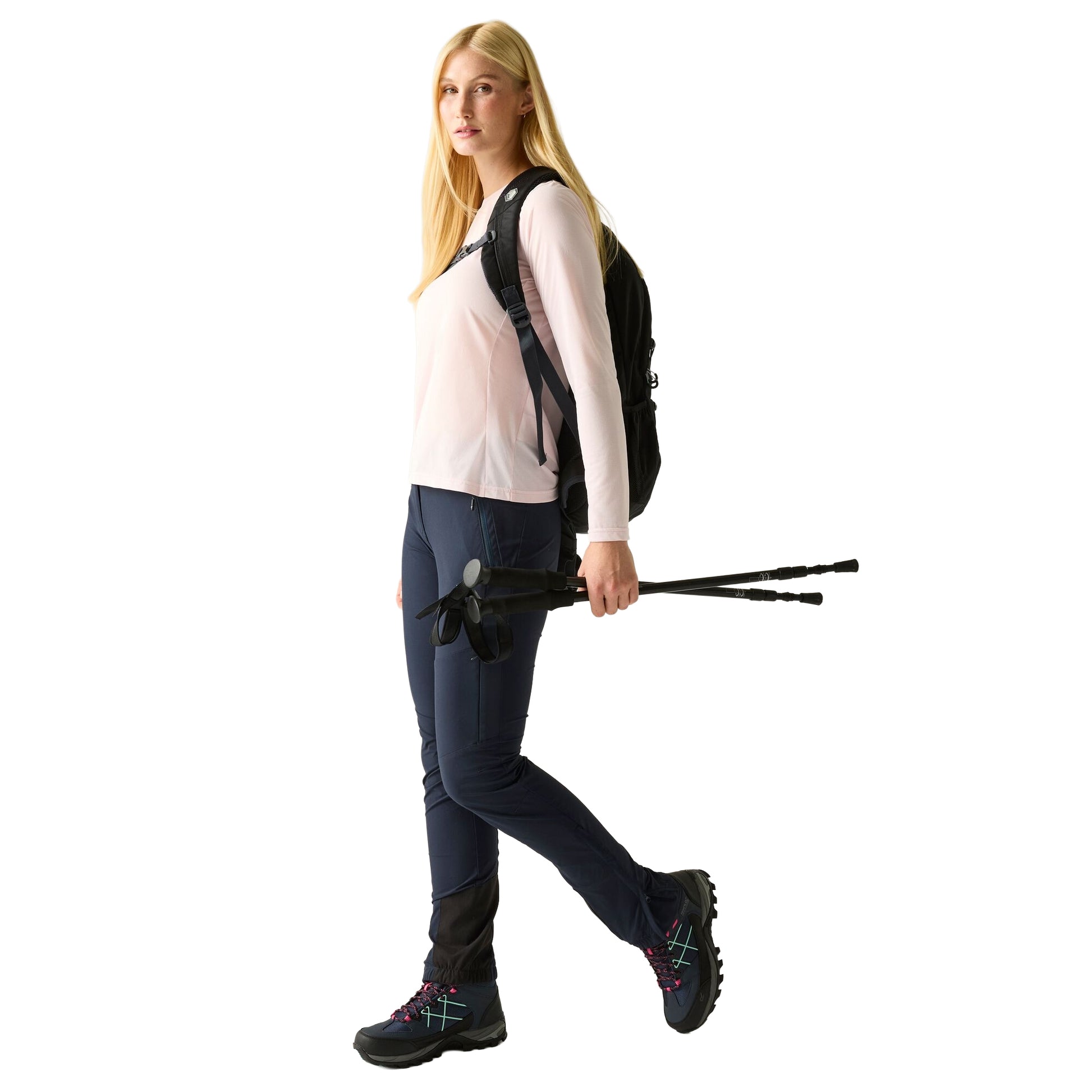 Navy - Lifestyle - Regatta Womens-Ladies Mountain III Hiking Trousers